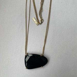 Kendra Scott Maude gold necklace with black stone